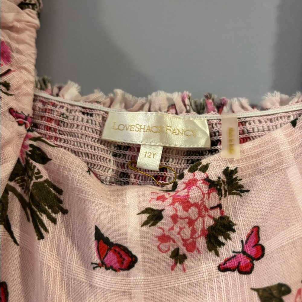 LoveShackFancy Pink Floral Tiered Dress - Picture 2 of 3